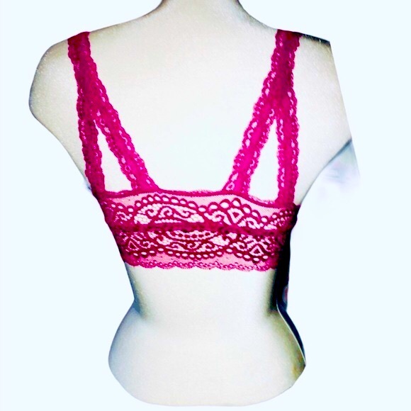 NWT — Fuchsia Lace Bralette - Picture 2 of 3